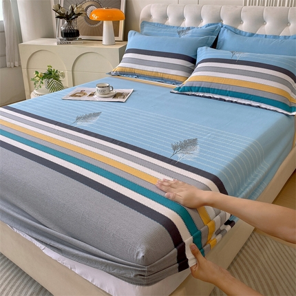 91家纺网 家纺一手货源 找家纺 （总）2024新款.亲肤舒适加厚磨毛印花系列单床笠