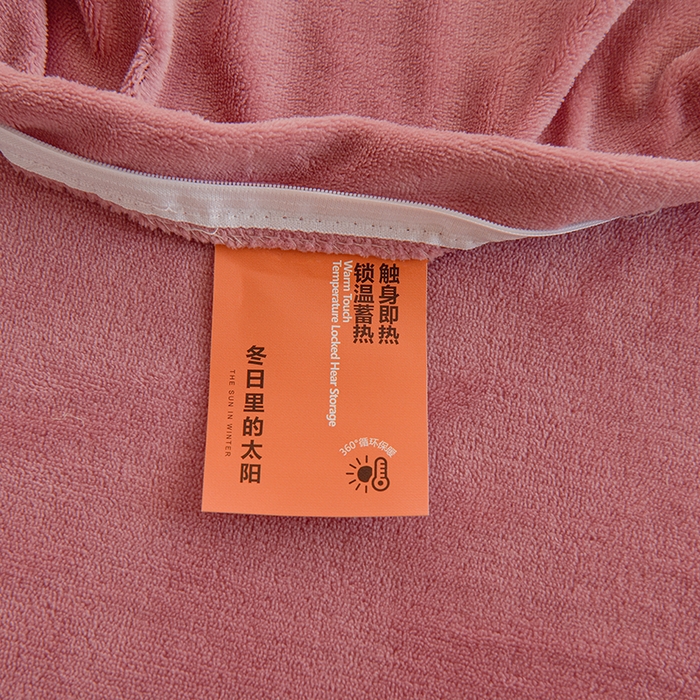 91家纺网 家纺一手货源 找家纺 简爱家纺 2025新款轻奢欧式加厚高克重牛奶绒四件套 珊瑚红