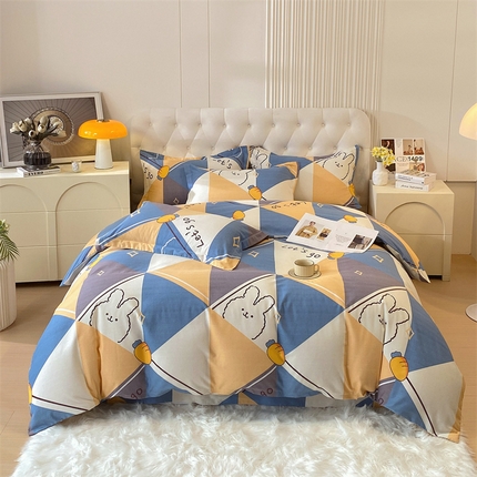 91家纺网 家纺一手货源 找家纺 （总）2024新款.亲肤舒适加厚磨毛印花系列四件套