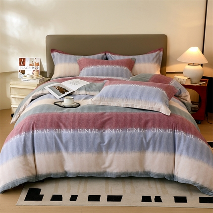 91家纺网 家纺一手货源 找家纺 （总）2024新款.亲肤舒适加厚磨毛印花系列四件套