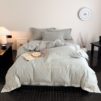 91家纺网 家纺一手货源 找家纺 （总）典曼家纺 2024新款A类高精密磨毛绣花四件套-序秋