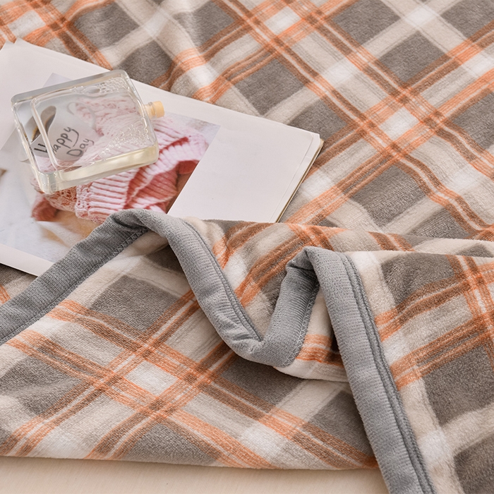 91家纺网 家纺一手货源 找家纺 仟人梦 2024新款A类高克重保暖法兰绒多功能保暖毛毯 时尚咖