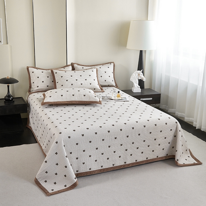 91家纺网 家纺一手货源 找家纺 （总）莎果家纺 2025秋冬一面天丝一面绒高温砂洗床盖三件套