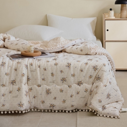 91家纺网 家纺一手货源 找家纺 （总）U被家纺 2025新款针织棉球球系列豆豆冬被被子被芯