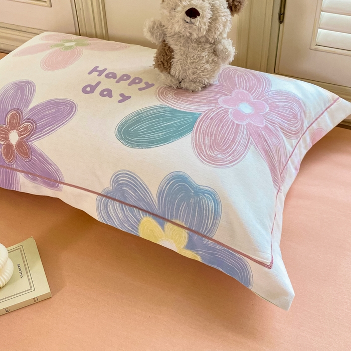 91家纺网 家纺一手货源 找家纺 优品阁 2024新款全棉磨毛四件套单品系列-单枕套 洛城时光