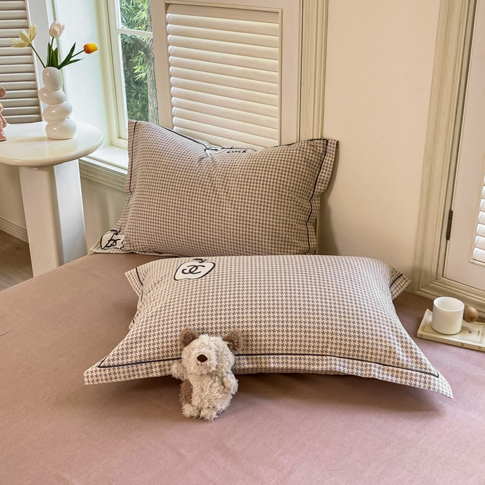 91家纺网 家纺一手货源 找家纺 优品阁 2024新款全棉磨毛四件套单品系列-单枕套 千爱