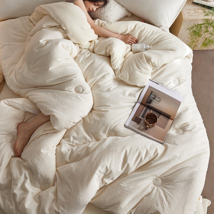 91家纺网 家纺一手货源 找家纺 （总）莱福仕家纺 2024新款A类芯氧提花55%大豆被春秋被冬被