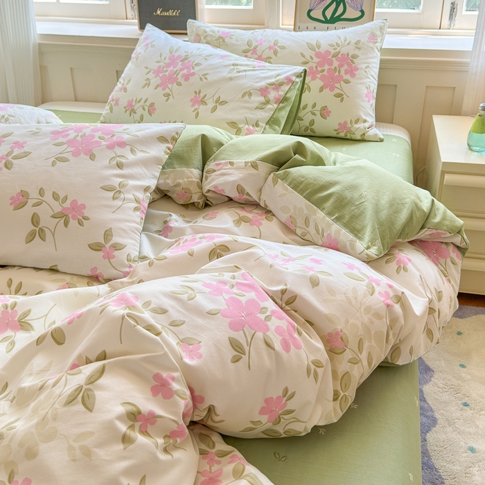 91家纺网 家纺一手货源 找家纺 清雅福 2024新款全棉13070印花单品系列-单被套 花舞轻盈