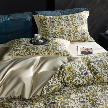 91家纺网 家纺一手货源 找家纺 （总）八十八家纺 2024新款双股活性贡缎长绒棉数码印花单品及套件--枕套