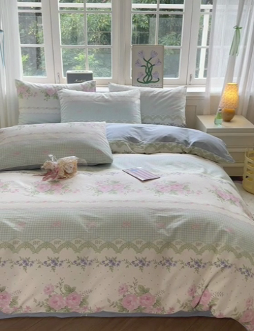 91家纺网 家纺一手货源 找家纺 清雅福 2024新款全棉13070印花单品系列-单被套 春野星漫