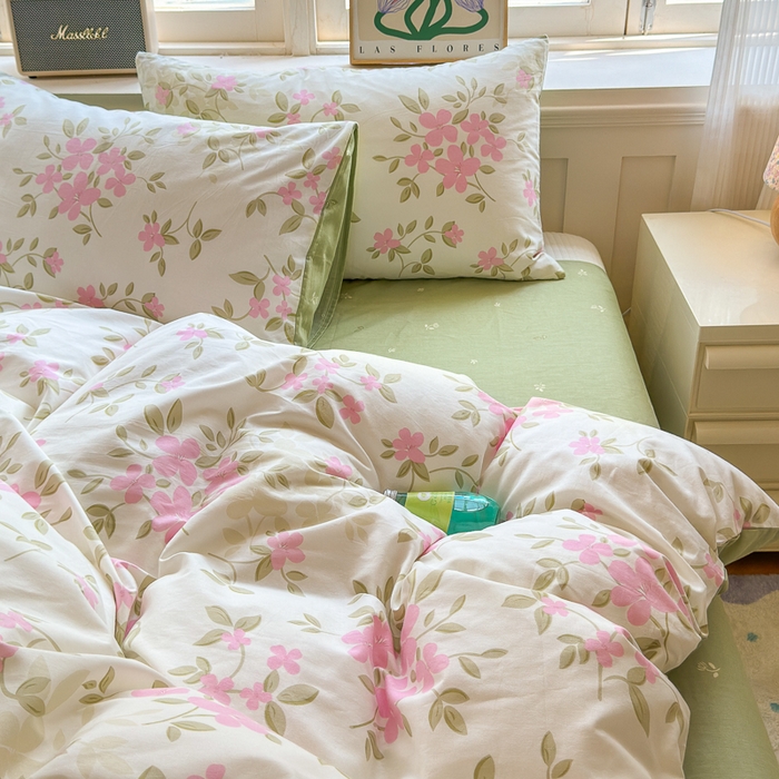 91家纺网 家纺一手货源 找家纺 清雅福 2024新款全棉13070印花单品系列-单被套 花舞轻盈