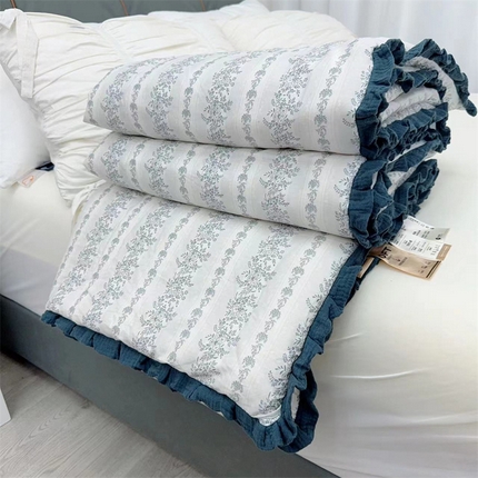 91家纺网 家纺一手货源 找家纺 （总）蓝庭全棉印花花边冬被大豆被春秋被芯被子可机洗