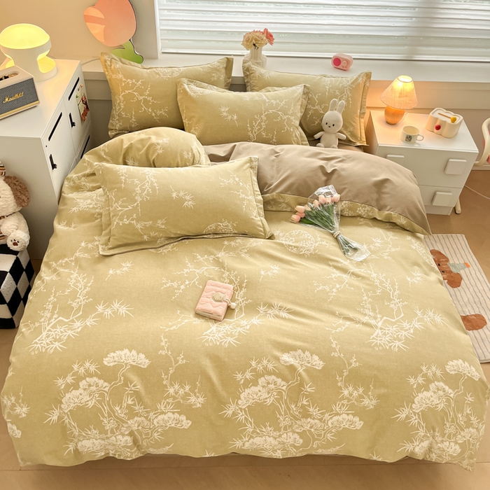 91家纺网 家纺一手货源 找家纺 慕尚家纺 2025新款原棉磨毛四件套单被套系列-单被套 悠香