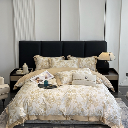 91家纺网 家纺一手货源 找家纺 （总）娇逸家居 2024新款100支新疆长绒棉数码印花全棉四件套（专版花型）