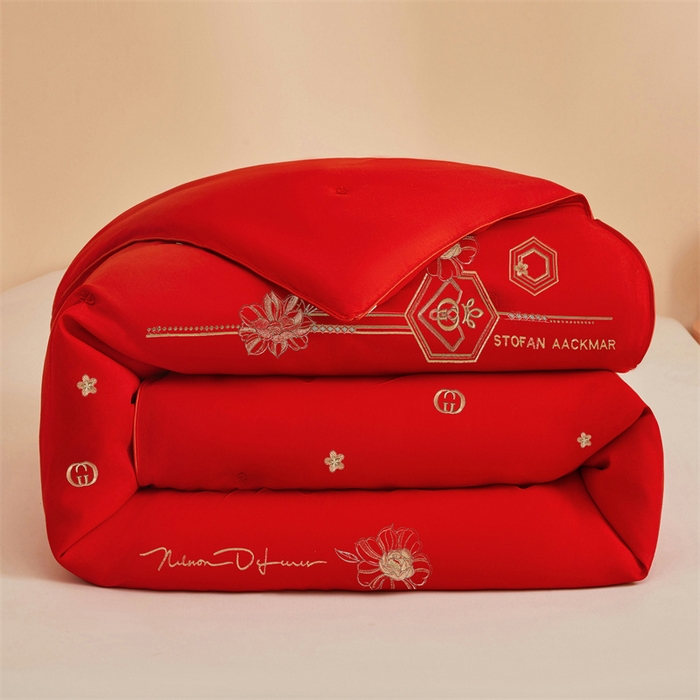 91家纺网 家纺一手货源 找家纺 美伦美 2024新款臻品 臻品红