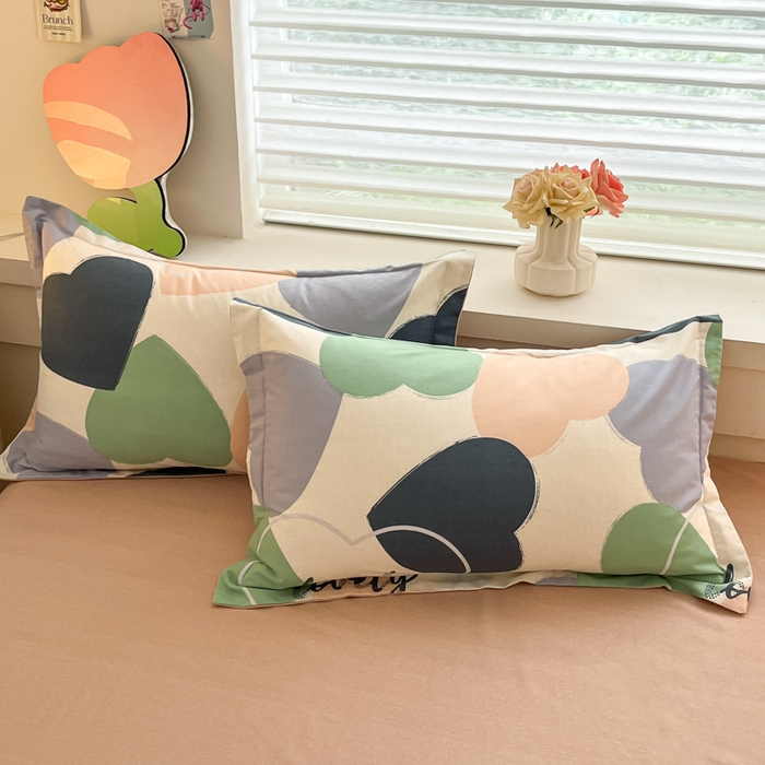 91家纺网 家纺一手货源 找家纺 慕尚家纺 2025新款原棉磨毛四件套单被套系列-单被套 心悦绿