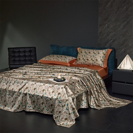 91家纺网 家纺一手货源 找家纺 （总）八十八家纺 2024新款双股活性贡缎长绒棉数码印花单品及套件--床单