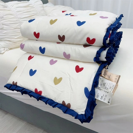 91家纺网 家纺一手货源 找家纺 （总）蓝庭全棉印花花边冬被大豆被春秋被芯被子可机洗