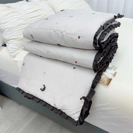 91家纺网 家纺一手货源 找家纺 （总）蓝庭全棉印花花边冬被大豆被春秋被芯被子可机洗