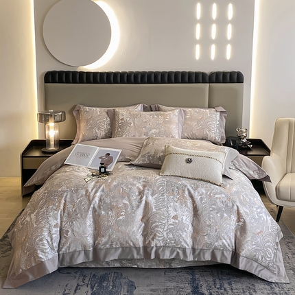 91家纺网 家纺一手货源 找家纺 娇逸家居 2024新款100支新疆长绒棉数码印花全棉四件套（专版花型） 原野