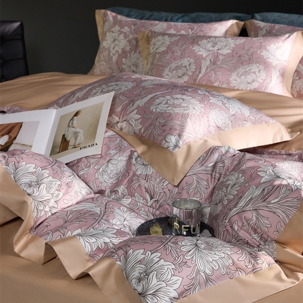 91家纺网 家纺一手货源 找家纺 （总）八十八家纺 2024新款双股活性贡缎长绒棉数码印花单品及套件--四件套