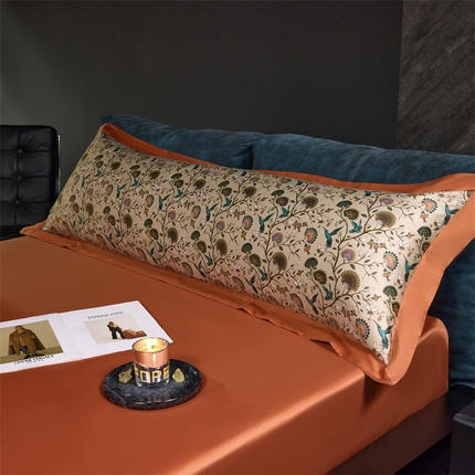 91家纺网 家纺一手货源 找家纺 （总）八十八家纺 2024新款双股活性贡缎长绒棉数码印花单品及套件--双人枕套