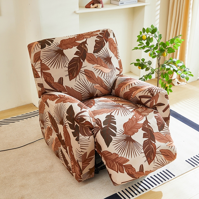 91家纺网 家纺一手货源 找家纺 逐日沙发套 2024新款牛奶丝印花系列-芝华仕沙发套 芝华仕-棕叶