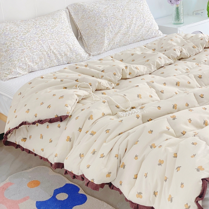 91家纺网 家纺一手货源 找家纺 （总）蓝庭全棉印花花边冬被大豆被春秋被芯被子可机洗