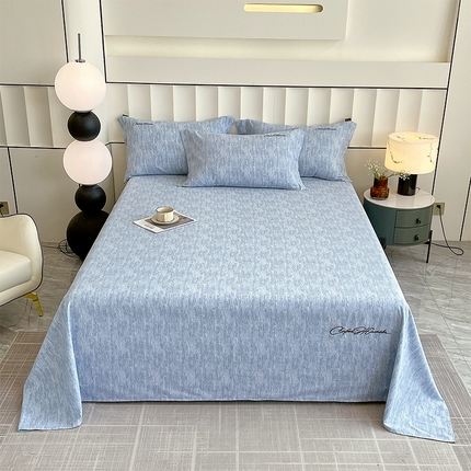 91家纺网 家纺一手货源 找家纺 （总）春皖家纺 2025新款棉天丝磨毛刺绣磨毛单床单 (第一版)
