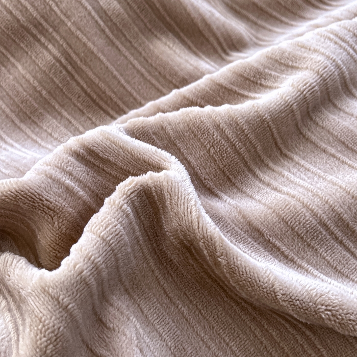 91家纺网 家纺一手货源 找家纺 晚依家纺 2024新款230g纯色立体雕花牛奶绒四件套贝壳边加厚保暖定制定做 香榭格调-杏