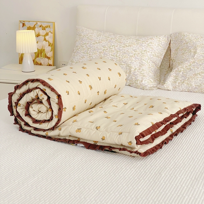 91家纺网 家纺一手货源 找家纺 （总）蓝庭全棉印花花边冬被大豆被春秋被芯被子可机洗