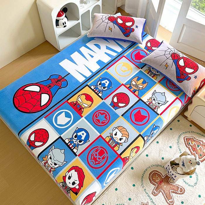 91家纺网 家纺一手货源 找家纺 ds生活馆 2026新款大版数码印花牛奶绒单床笠 英雄联盟