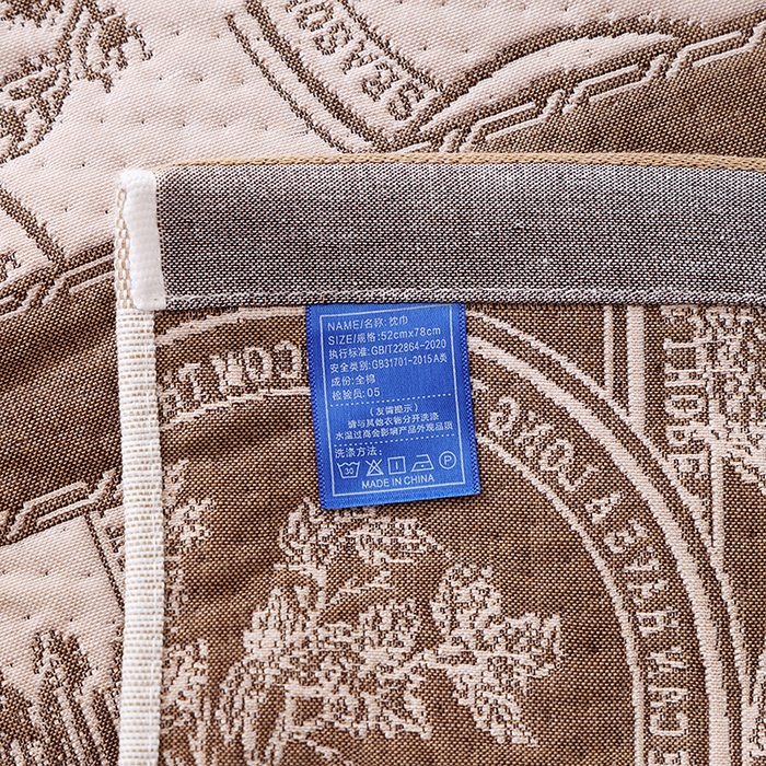 91家纺网 家纺一手货源 找家纺 朴尔家纺-毛巾被 2024年新款卡通定位纯棉四层纱布枕巾 清欢-米咖