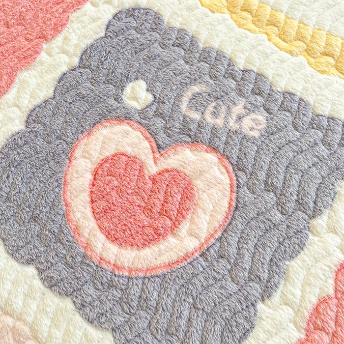 91家纺网 家纺一手货源 找家纺 川悦生活 2024新款A类印花雪花绒床垫加厚绒保暖床护垫 床垫甜蜜日常粉