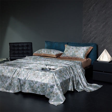 91家纺网 家纺一手货源 找家纺 （总）八十八家纺 2024新款双股活性贡缎长绒棉数码印花单品及套件--床单