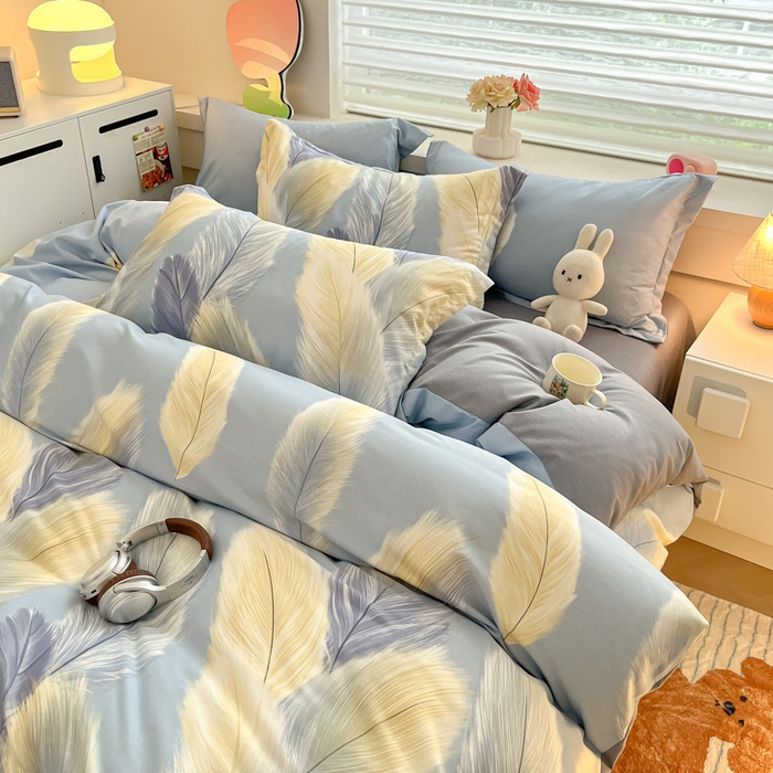 91家纺网 家纺一手货源 找家纺 慕尚家纺 2025新款原棉磨毛四件套单被套系列-单被套 香染