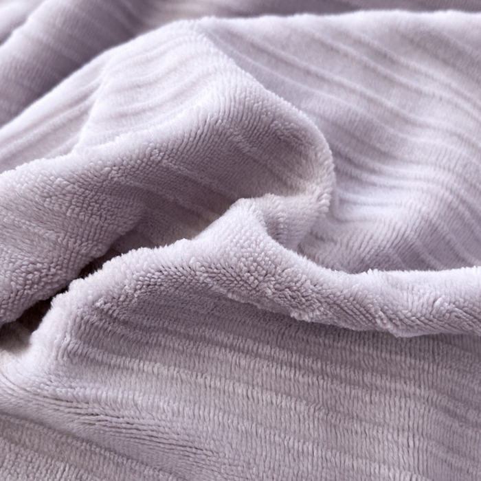 91家纺网 家纺一手货源 找家纺 晚依家纺 2024新款230g纯色立体雕花牛奶绒四件套贝壳边加厚保暖定制定做 香榭格调-紫