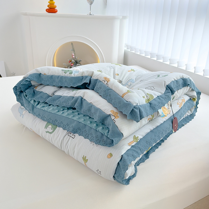 91家纺网 家纺一手货源 找家纺 芯恋 2025款提花韩版花边豆豆冬被被子春秋被芯大豆被豆豆被恐龙世界