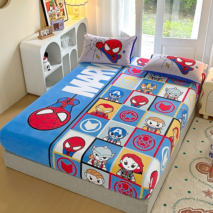 91家纺网 家纺一手货源 找家纺 ds生活馆 2026新款大版数码印花牛奶绒单床笠 英雄联盟