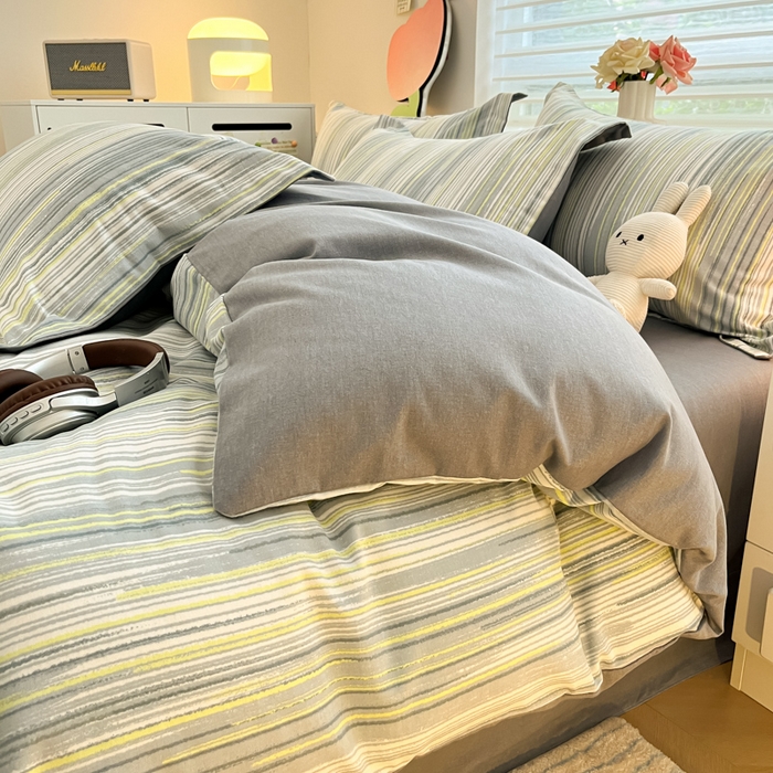 91家纺网 家纺一手货源 找家纺 慕尚家纺 2025新款原棉磨毛四件套单被套系列-四件套 海岸线