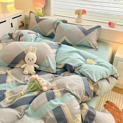 91家纺网 家纺一手货源 找家纺 （总）慕尚家纺 2025新款原棉磨毛四件套单被套系列-单被套