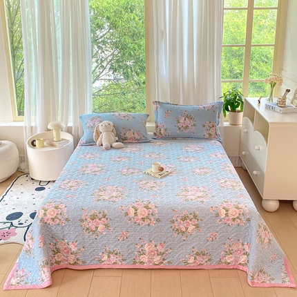 赫梵茜 2024新款高克重牛奶绒夹棉单床盖 风吹半夏