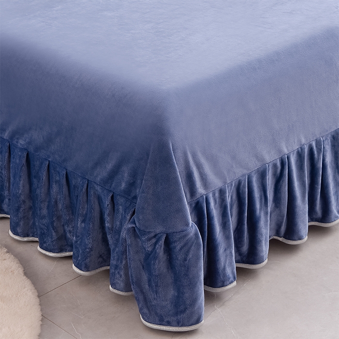 91家纺网 家纺一手货源 找家纺 亿品2025直播爆款9.5斤牛奶绒四件套加厚保暖床裙四件套 流金岁月