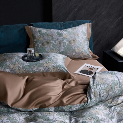 91家纺网 家纺一手货源 找家纺 （总）八十八家纺 2024新款双股活性贡缎长绒棉数码印花单品及套件--枕套