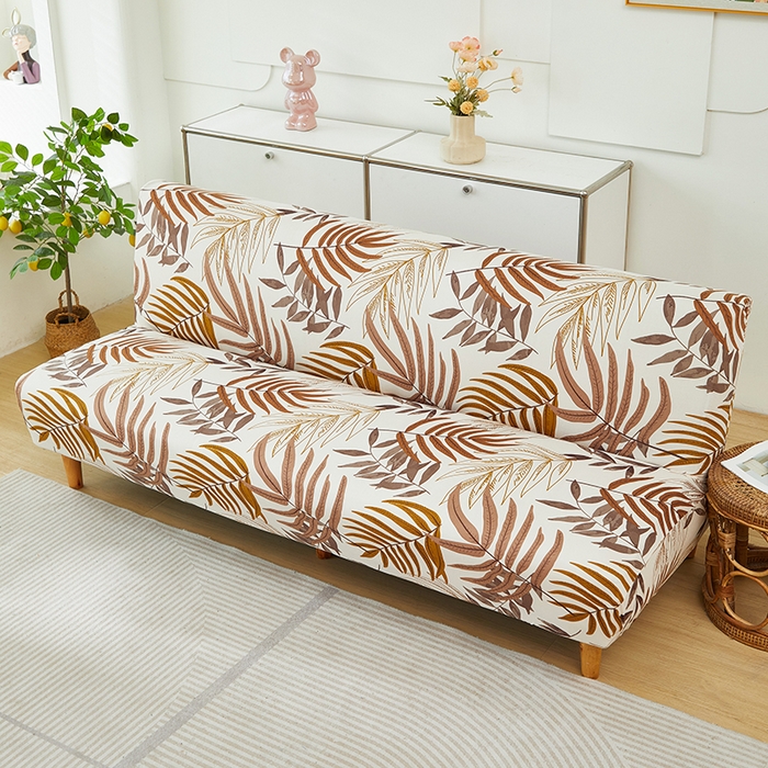 91家纺网 家纺一手货源 找家纺 逐日沙发套 2024新款牛奶丝印花系列-沙发床套 沙发床套-棕叶