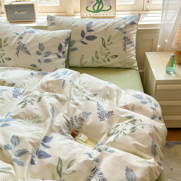 91家纺网 家纺一手货源 找家纺 清雅福 2024新款全棉13070印花单品系列-单被套 素雅花香