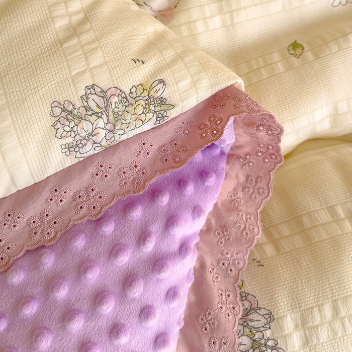 91家纺网 家纺一手货源 找家纺 芯恋 2025款提花韩版花边豆豆冬被被子春秋被芯大豆被豆豆被花园小兔