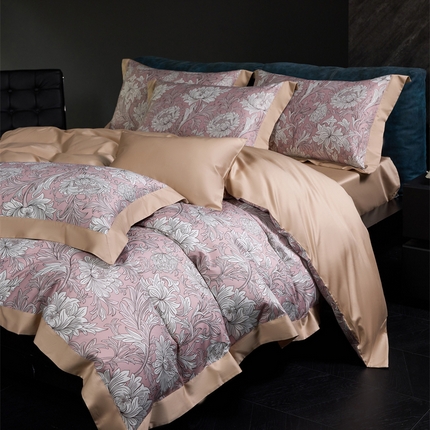 91家纺网 家纺一手货源 找家纺 （总）八十八家纺 2024新款双股活性贡缎长绒棉数码印花单品及套件--被套