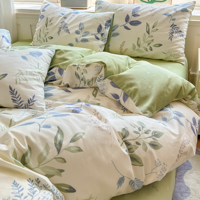 91家纺网 家纺一手货源 找家纺 清雅福 2024新款全棉13070印花单品系列-单被套 素雅花香