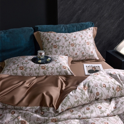 91家纺网 家纺一手货源 找家纺 （总）八十八家纺 2024新款双股活性贡缎长绒棉数码印花单品及套件--枕套